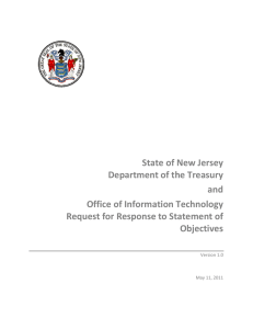 State of New Jersey Department of the Treasury and Office of Information Technology
