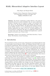 HAIL: Hierarchical Adaptive Interface Layout John Magee and Margrit Betke