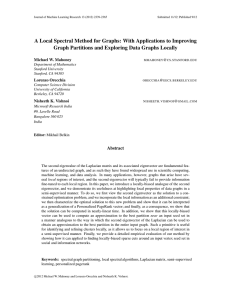 A Local Spectral Method for Graphs: With Applications to Improving