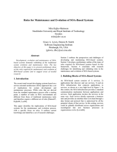Roles for Maintenance and Evolution of SOA-Based Systems