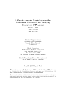 A Counterexample Guided Abstraction Refinement Framework for Verifying Concurrent C Programs