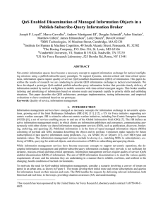 QoS Enabled Dissemination of Managed Information Objects in a