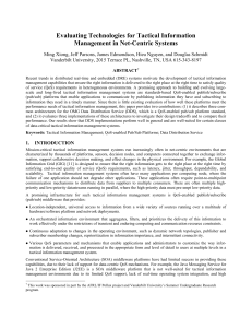 Evaluating Technologies for Tactical Information Management in Net-Centric Systems