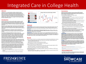 Integrated Care in College Health Abstract Conclusions