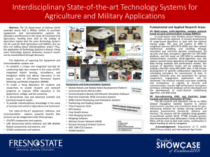 Interdisciplinary State-of-the-art Technology Systems for Agriculture and Military Applications Abstract: