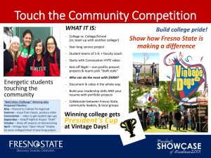 Touch the Community Competition Show how Fresno State is making a difference
