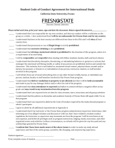 Student Code of Conduct Agreement for International Study