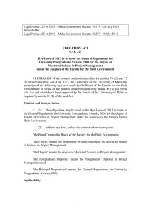 Legal Notice 223 of 2013 – Malta Government Gazette 19,114 –... Amended by: