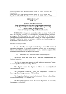 Legal Notice 309 of 2013 – Malta Government Gazette No.... Amended by: