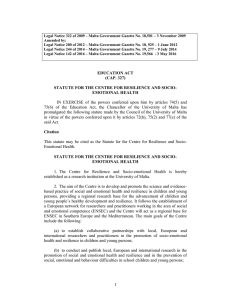 Legal Notice 322 of 2009 – Malta Government Gazette No.... Amended by: