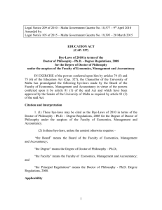 Legal Notice 209 of 2010 – Malta Government Gazette No.... April 2010 Amended by: