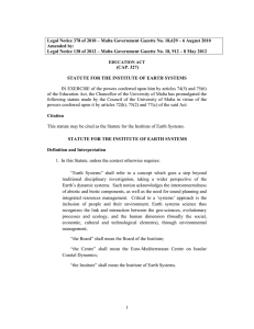 Legal Notice 378 of 2010 – Malta Government Gazette No.... Amended by: