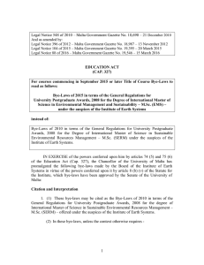 Legal Notice 548 of 2010 – Malta Government Gazette No....