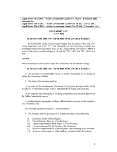 Legal Notice 18 of 2010 – Malta Government Gazette No.... Amended by: