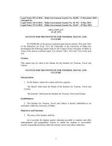 Legal Notice 552 of 2010 – Malta Government Gazette No.... Amended by: