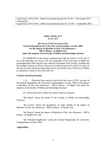 Legal Notice 369 of 2013 - Malta Government Gazette No.19,163 –... Amended by: