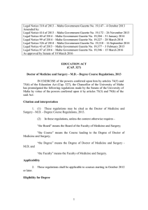 Legal Notice 310 of 2013 – Malta Government Gazette No.... Amended by: