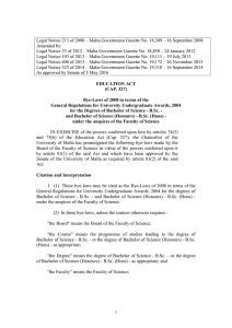 Legal Notice 213 of 2008 – Malta Government Gazette No.... Amended by:
