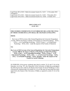 Legal Notice 483 of 2010 - Malta Government Gazette No. 18,671... Amended by: