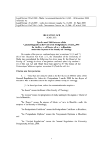 Legal Notice 299 of 2008 - Malta Government Gazette No.18,342 -... Amended by: