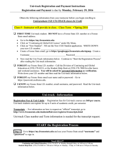 Uni-track Registration and Payment Instructions Registration and Payment