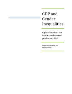 GDP and  Gender  Inequalities A global study of the 