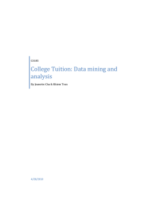 College Tuition: Data mining and analysis CS105