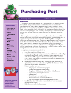 Purchasing Post Negotiating Volume 7, Issue 2 February 2014