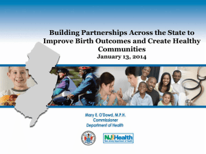 Building Partnerships Across the State to Communities January 13, 2014