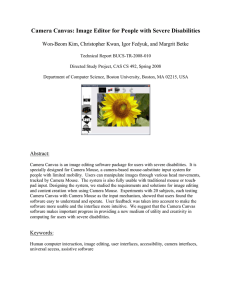 Camera Canvas: Image Editor for People with Severe Disabilities