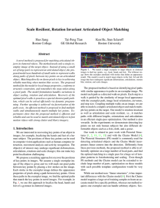 Scale Resilient, Rotation Invariant Articulated Object Matching Hao Jiang Tai-Peng Tian