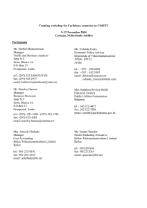 Training workshop for Caribbean countries on COSITU 9-12 November 2004