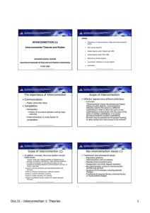 INTERCONNECTION (1): Interconnection Theories and Models