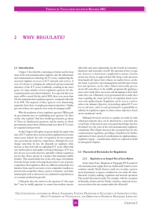 2      WHY  REGULATE? T  R