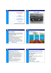 ITU in 1865 International Telecommunication Union