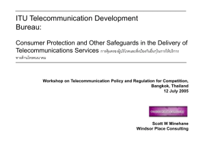 ITU Telecommunication Development Bureau: Telecommunications Services