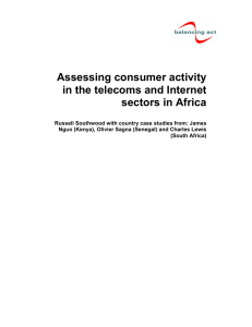 Assessing consumer activity in the telecoms and Internet sectors in Africa