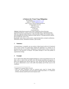 A Pattern for Trust Trap Mitigation  ie e