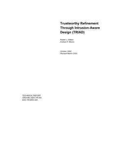 Trustworthy Refinement Through Intrusion-Aware Design (TRIAD)