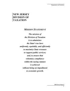 NEW JERSEY DIVISION OF TAXATION