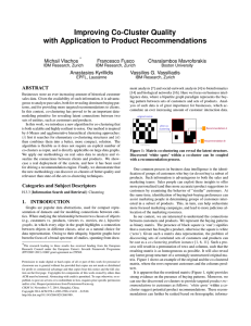 Improving Co-Cluster Quality with Application to Product Recommendations