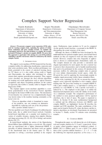 Complex Support Vector Regression Pantelis Bouboulis Sergios Theodoridis Charalampos Mavroforakis