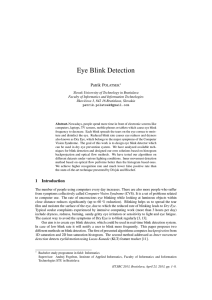 Eye Blink Detection Patrik P