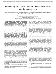 Introducing Infocards in NGN to enable user-centric identity management