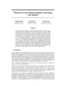 What do row and column marginals reveal about your dataset?