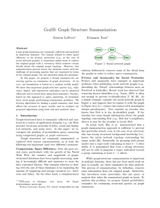 GraSS: Graph Structure Summarization Kristen LeFevre Evimaria Terzi Abstract