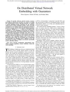 On Distributed Virtual Network Embedding with Guarantees