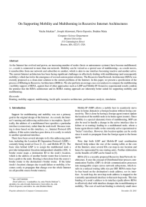 On Supporting Mobility and Multihoming in Recursive Internet Architectures