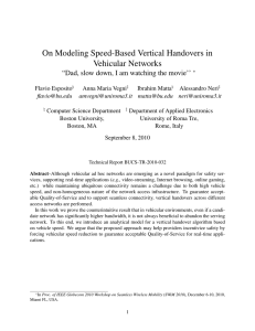 On Modeling Speed-Based Vertical Handovers in Vehicular Networks