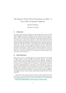 The Impact of Zero-Price Promotions on Sales: A 1 Abstract